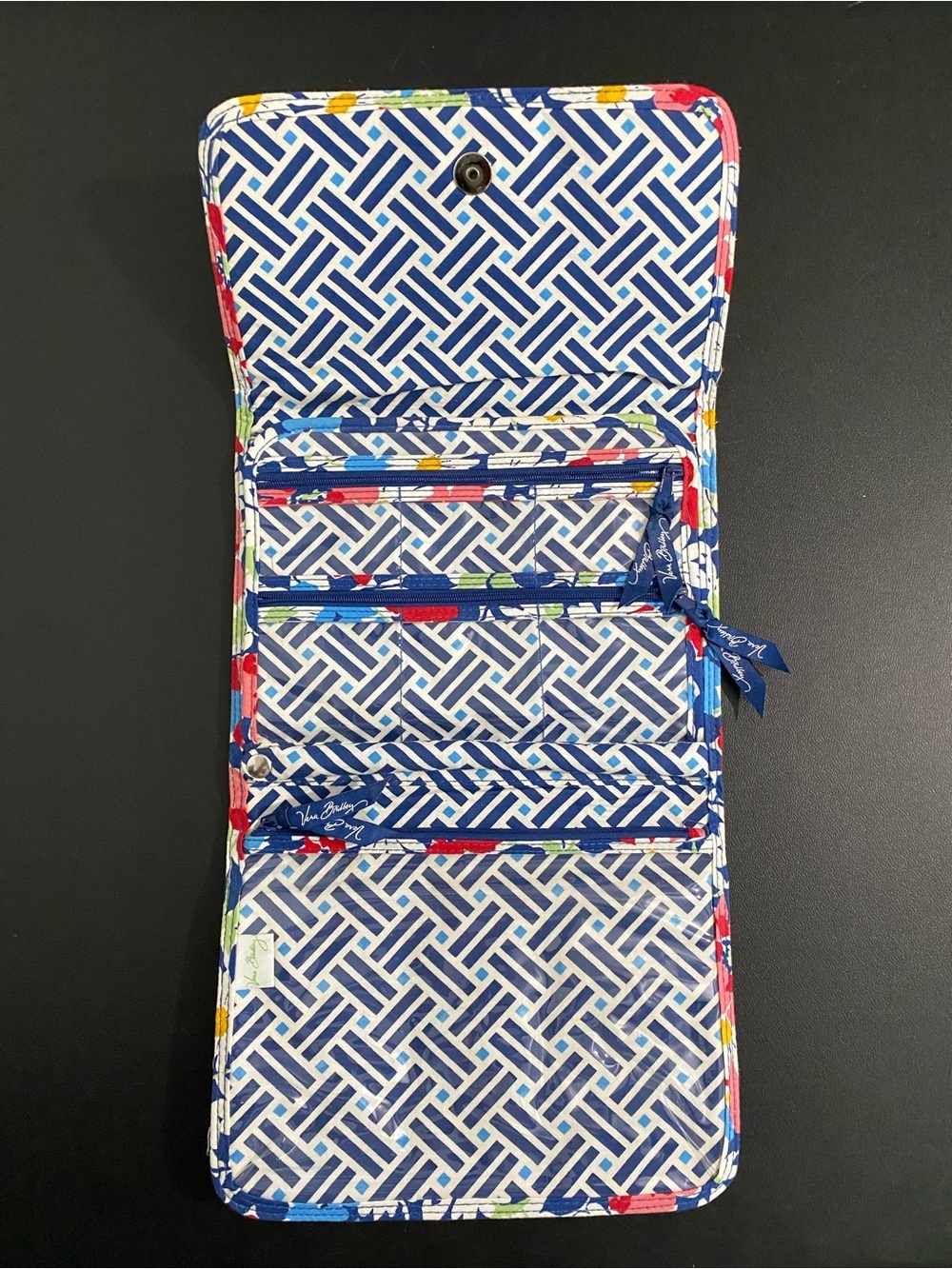 Vera Bradley Jewelry Travel Organizer Summer Cottage Floral Print Trifold EUC